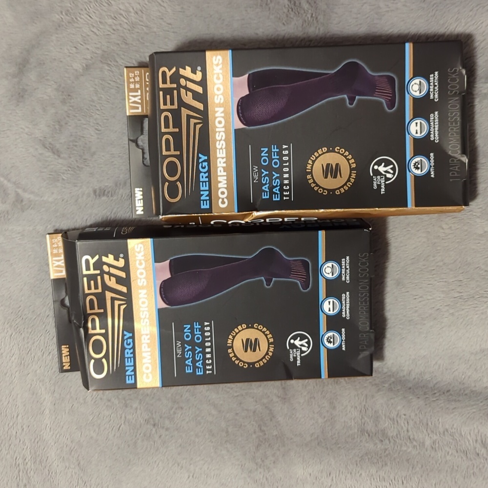 NWOT. Copper Fit. Men's Compression Stockings (2x)